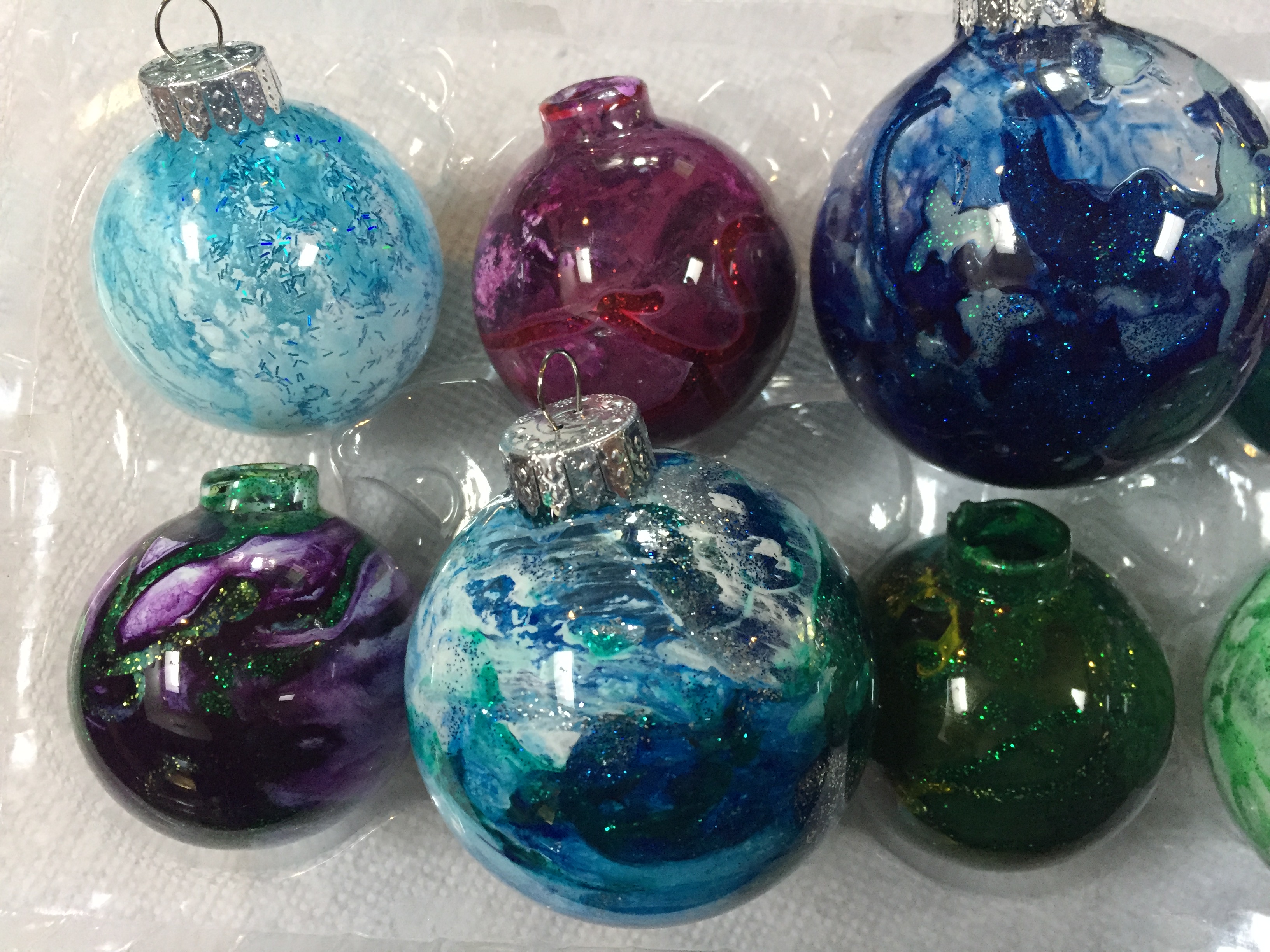 My Latest Obsession Hand Painted Glass Christmas Ornaments Lahle