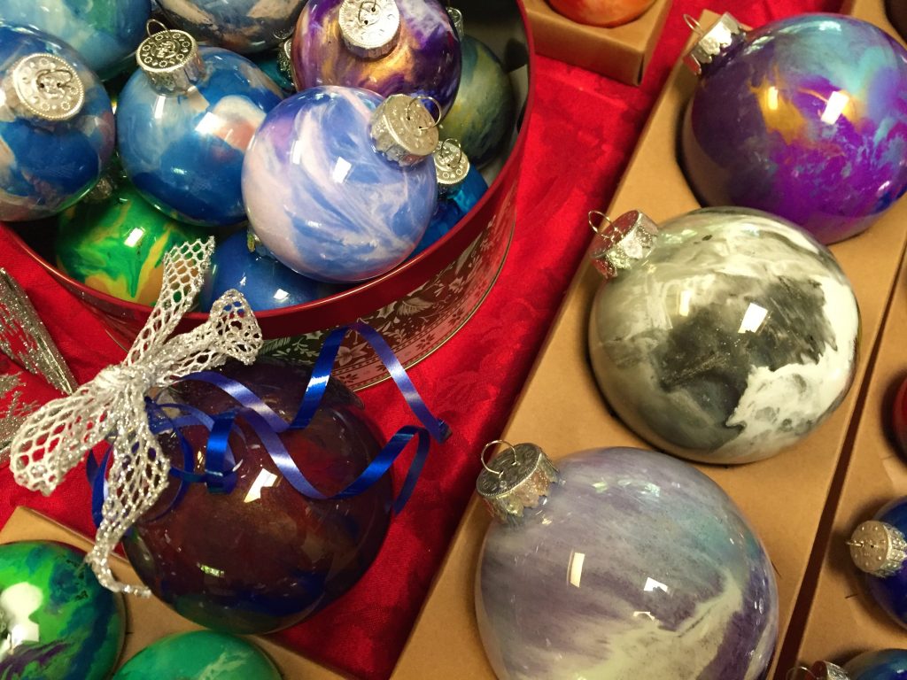 Colorful Christmas Ornaments Lahle Wolfe