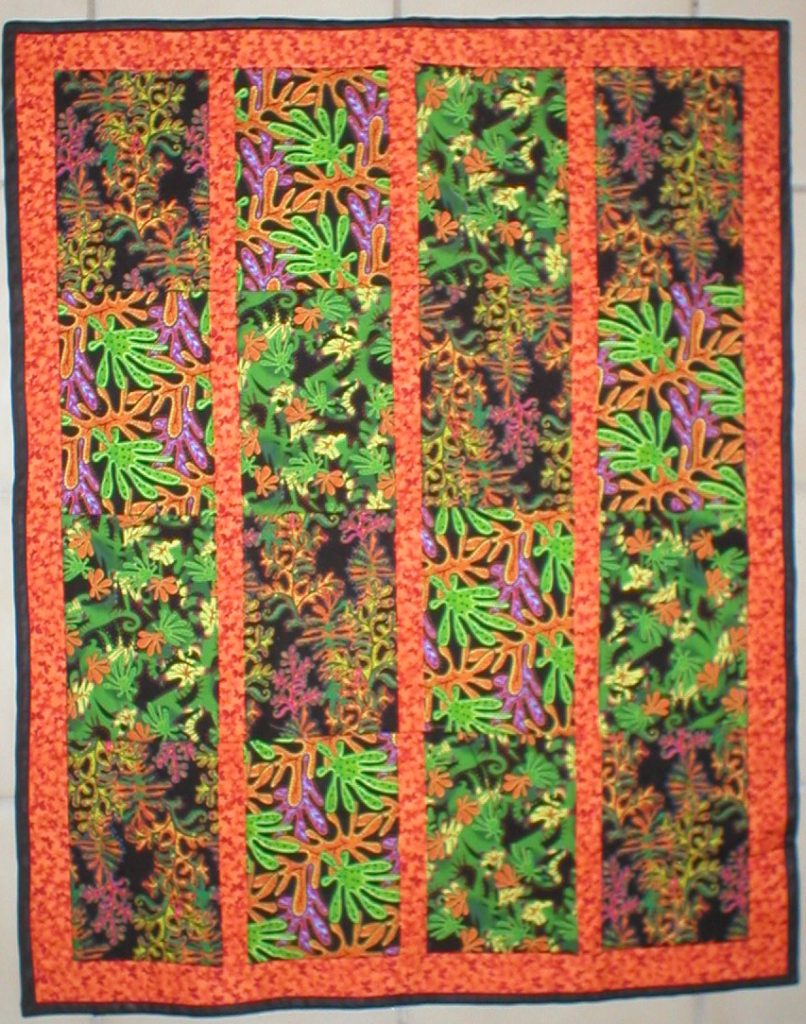 Hot Orange Foliage Quilt by Lahle Wolfe