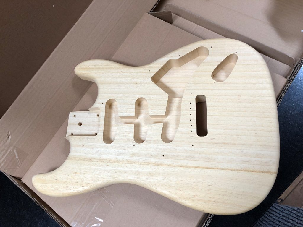Kit body of a Stratocaster style guitar